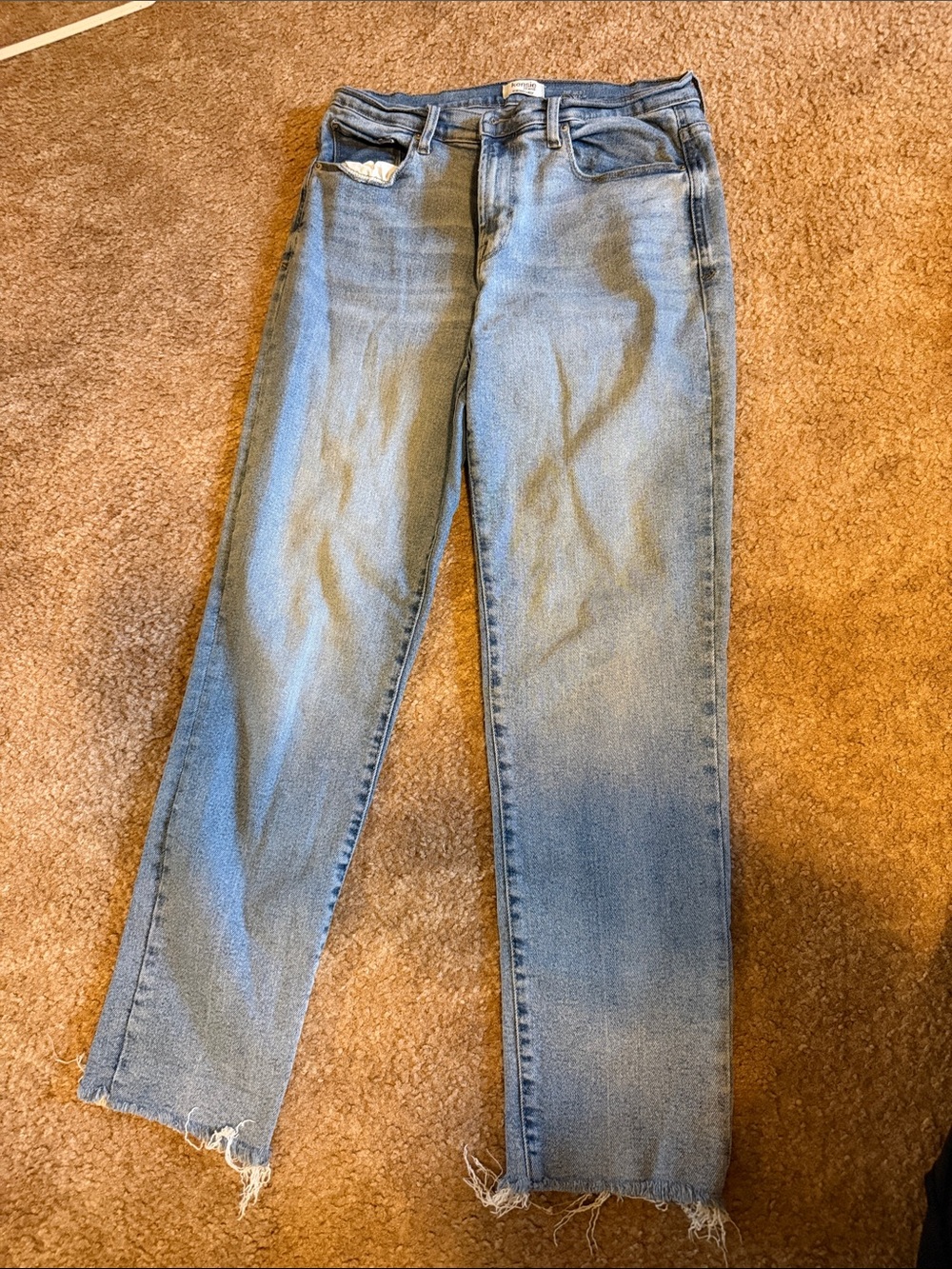 Kensie Light Blue Straight-Leg Jeans